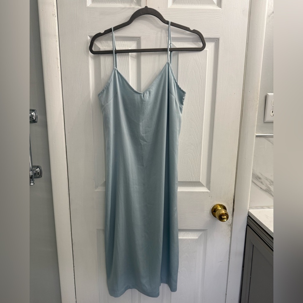Elegant Light Blue Slip Dress